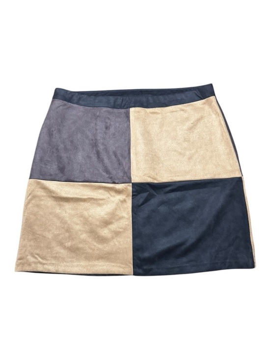 Vintage Dresses & Skirts - Sabrina Lauren Color Block Retro Brown Fall Skirt